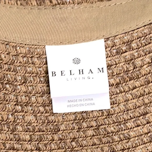 Belham living Stylish Brown Sun Hat with Blue Trim 50+ spf Velcro closure - Picture 9 of 11